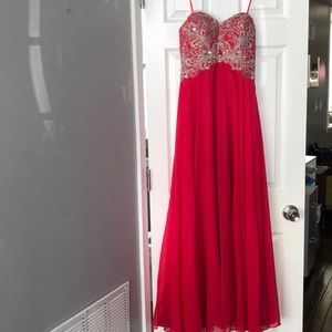 Camille La Vie Strapless pink gown. Worn once.